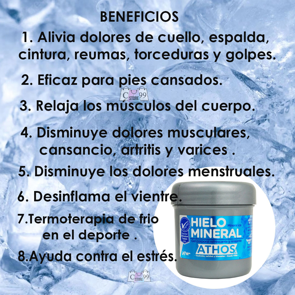 Hielo Mineral Gel Frio Corporal  100 g